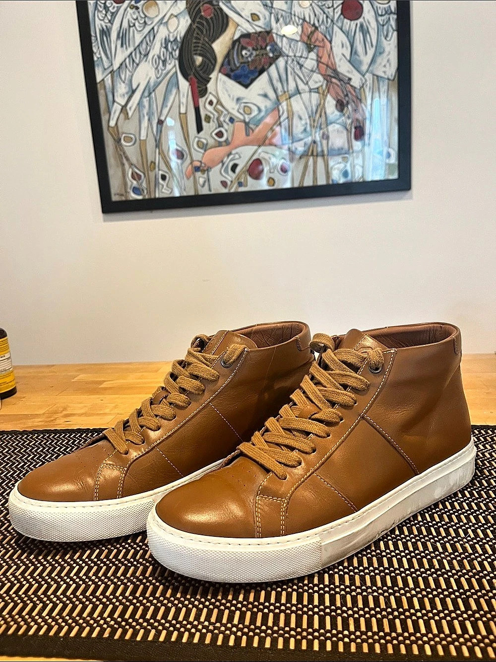 GREATS made in Italy Men's Brown High-Top Sneakers